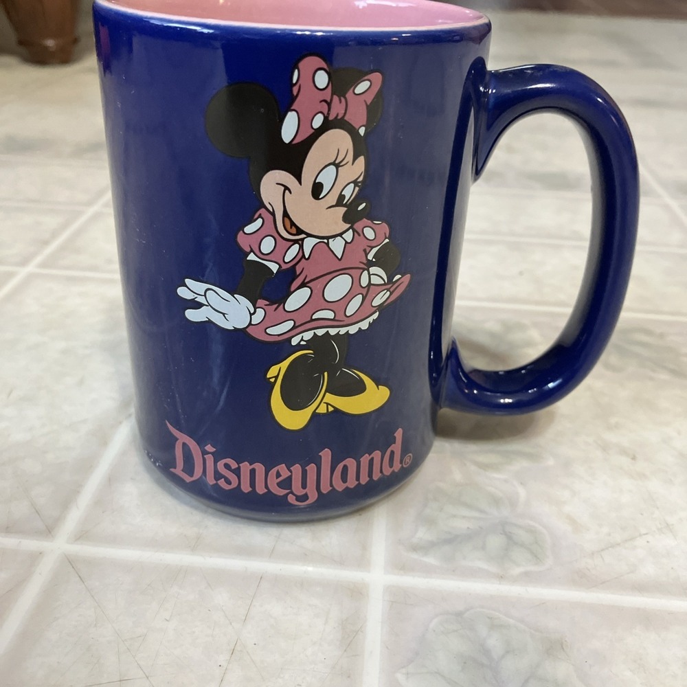 Disneyland Minnie Mouse Purple & Pink 14 fl. oz. Ceramic Coffee Mug‎ Cup